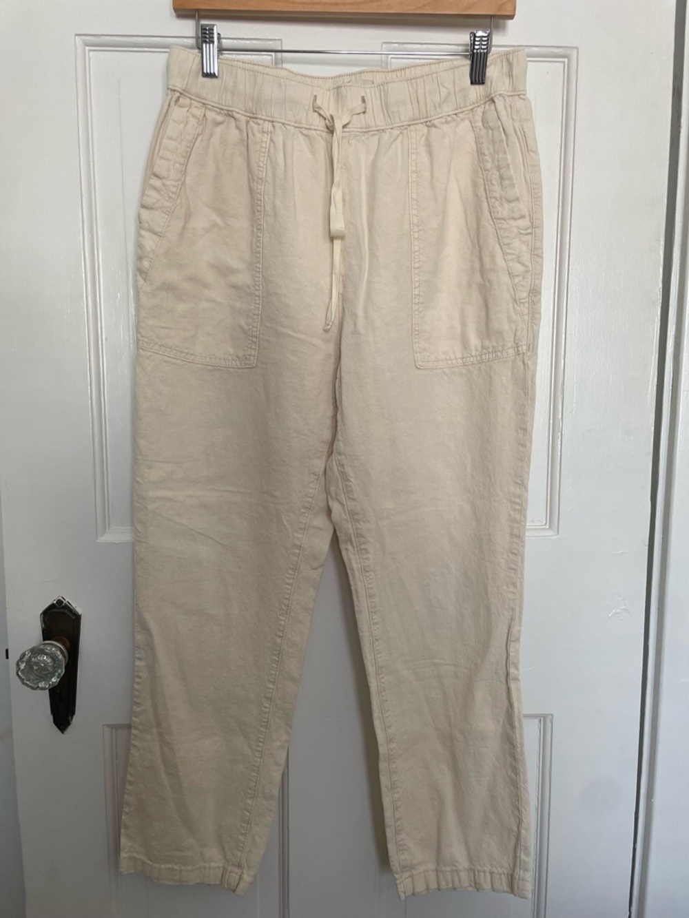 Pilcro Natural Drawstring Ankle Pants